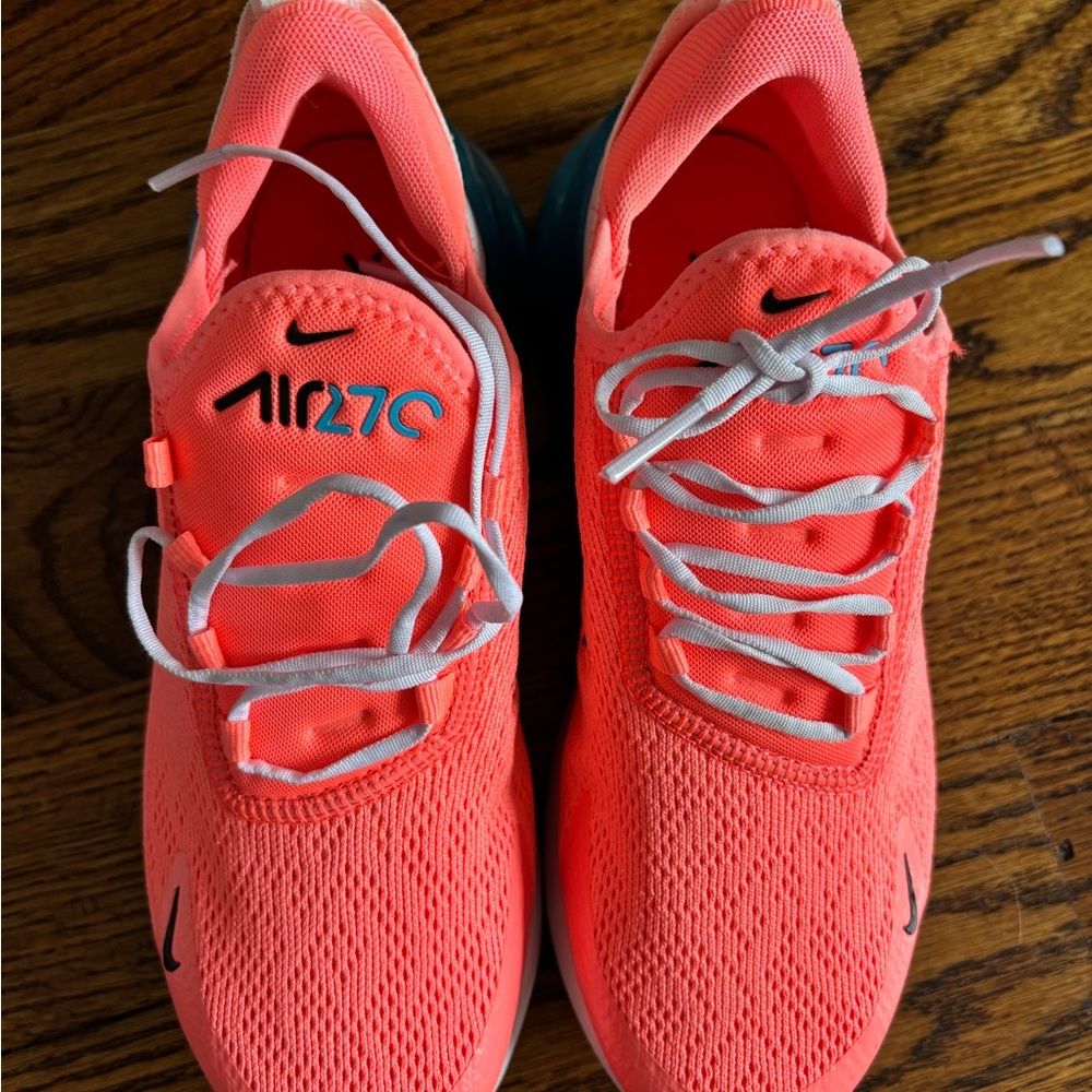 Nike Air Max 270 Bright Pink and Blue Sneakers - Picture 2 of 5